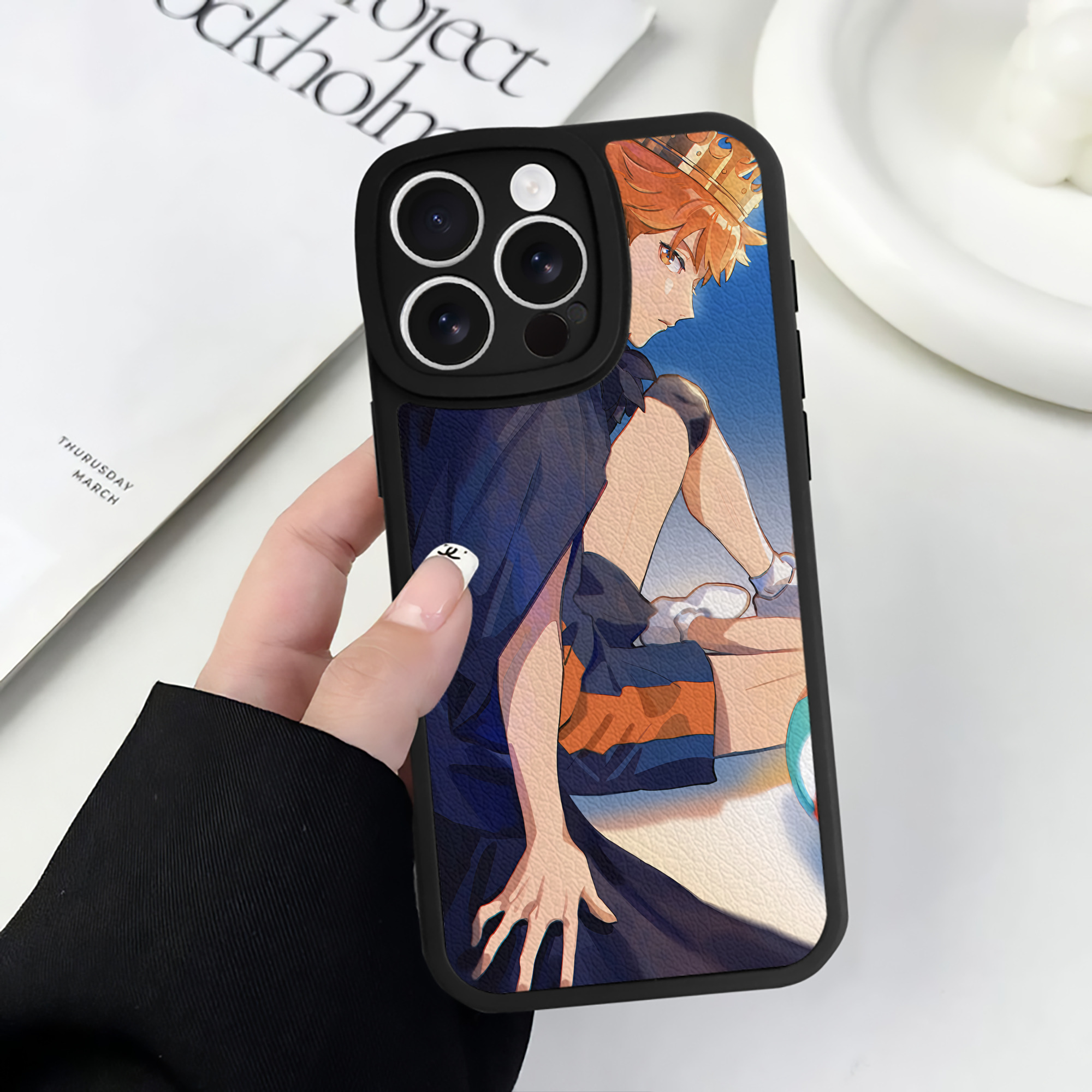（画像用） ハイキュー!! Haikyu!! 【iPhone 16シリーズ対応】シリコンスマホケース（レザー調） 材質：シリコン